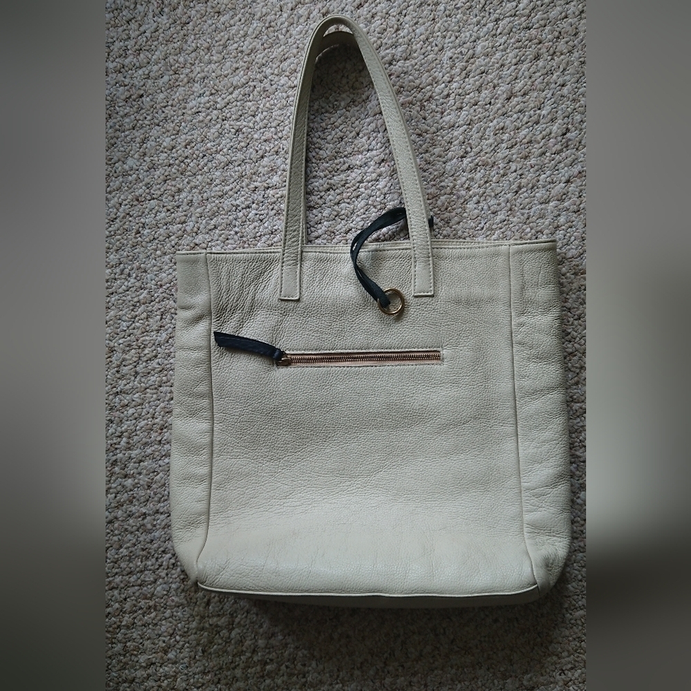 Henri Lou cream color Leather Hobo bag - Picture 5 of 16